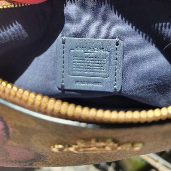 Coach Large Corner Zip Wristlet Kaffe Floral Print - Picture 3 of 4